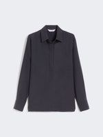 Silk Canvas Shirt for Women - Ultramarine - Max Mara UAE