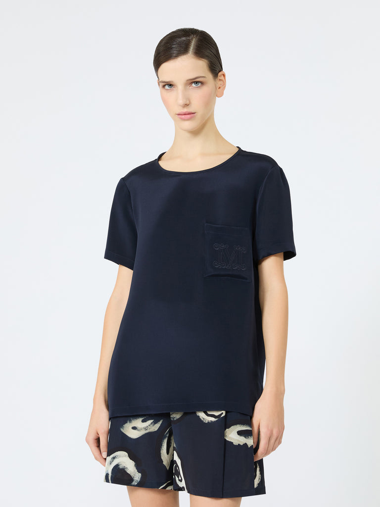 max mara printed silk crepe de chine blouse