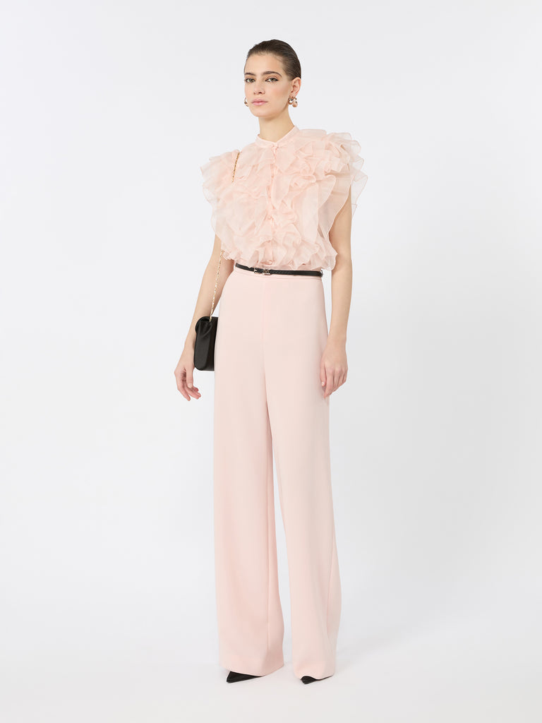 max mara sleeveless ruched silk shirt