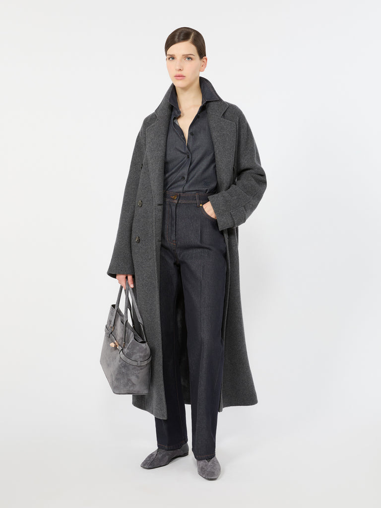 max mara denim-look cotton shirt