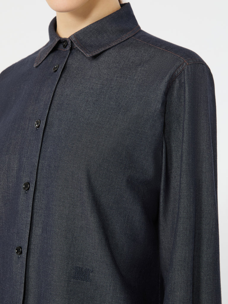 max mara denim-look cotton shirt