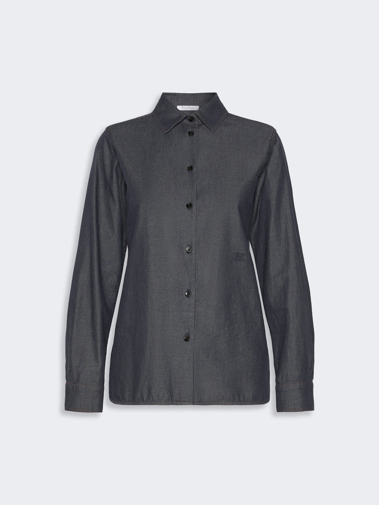 max mara denim-look cotton shirt