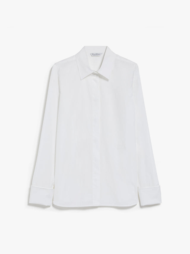 Men’S-Style Cotton Crepe Shirt for Women - Optical White - Max Mara UAE