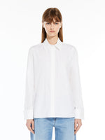 Cotton Logo Shirt for Women - Optical White - Max Mara UAE