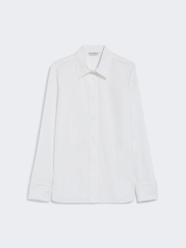 Cotton Logo Shirt for Women - Optical White - Max Mara UAE