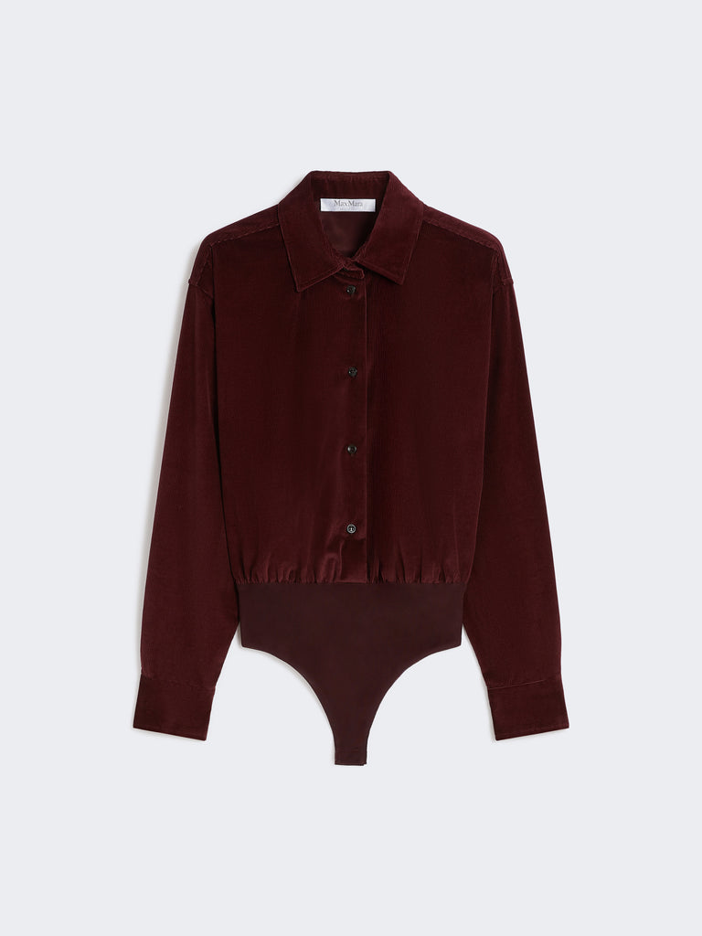 max mara velvet bodysuit shirt