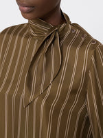 max mara stripe-print silk blouse for women