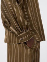 max mara stripe-print silk blouse for women