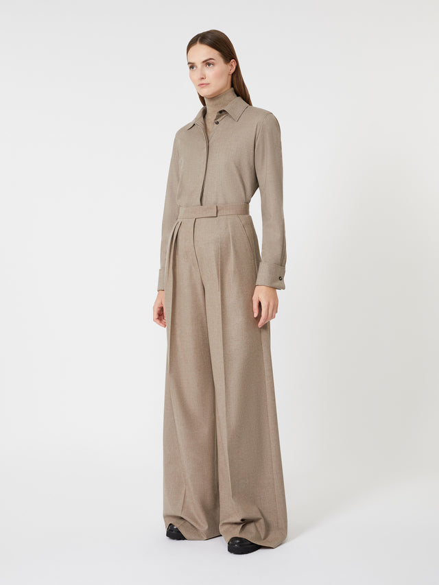 Cashmere foulé shirt