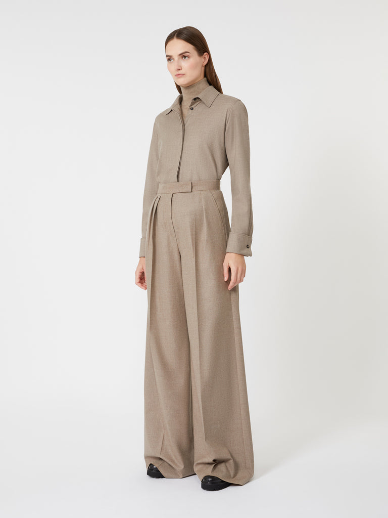 Cashmere foulé shirt