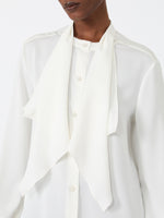 max mara ruffled silk charmeuse shirt for women