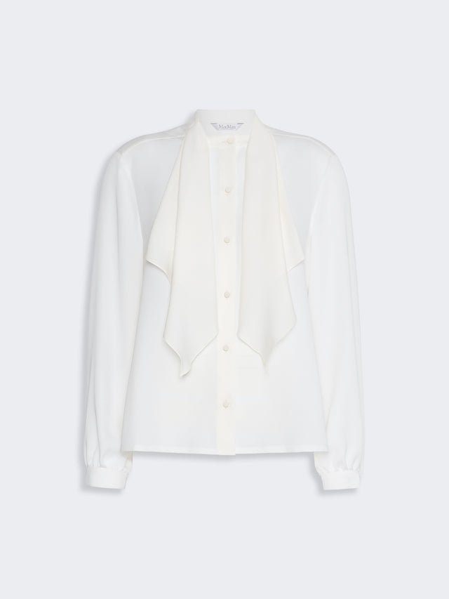 Ruffled Silk Charmeuse Shirt for Women - Silk - Max Mara UAE