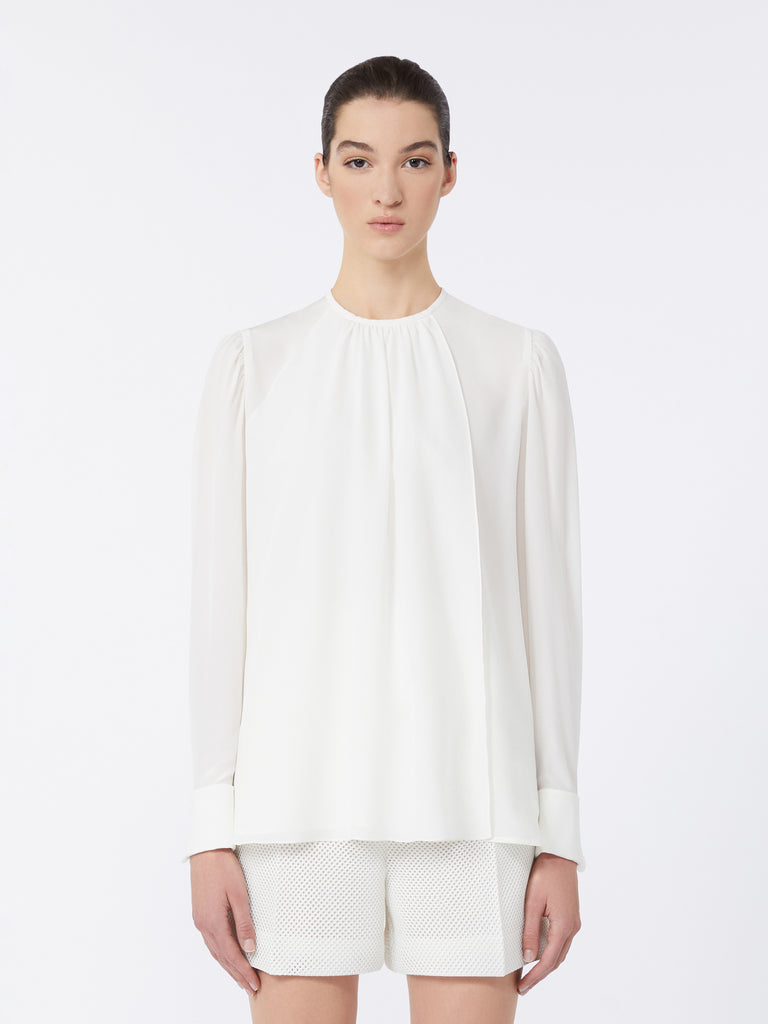 max mara silk crepe de chine shirt