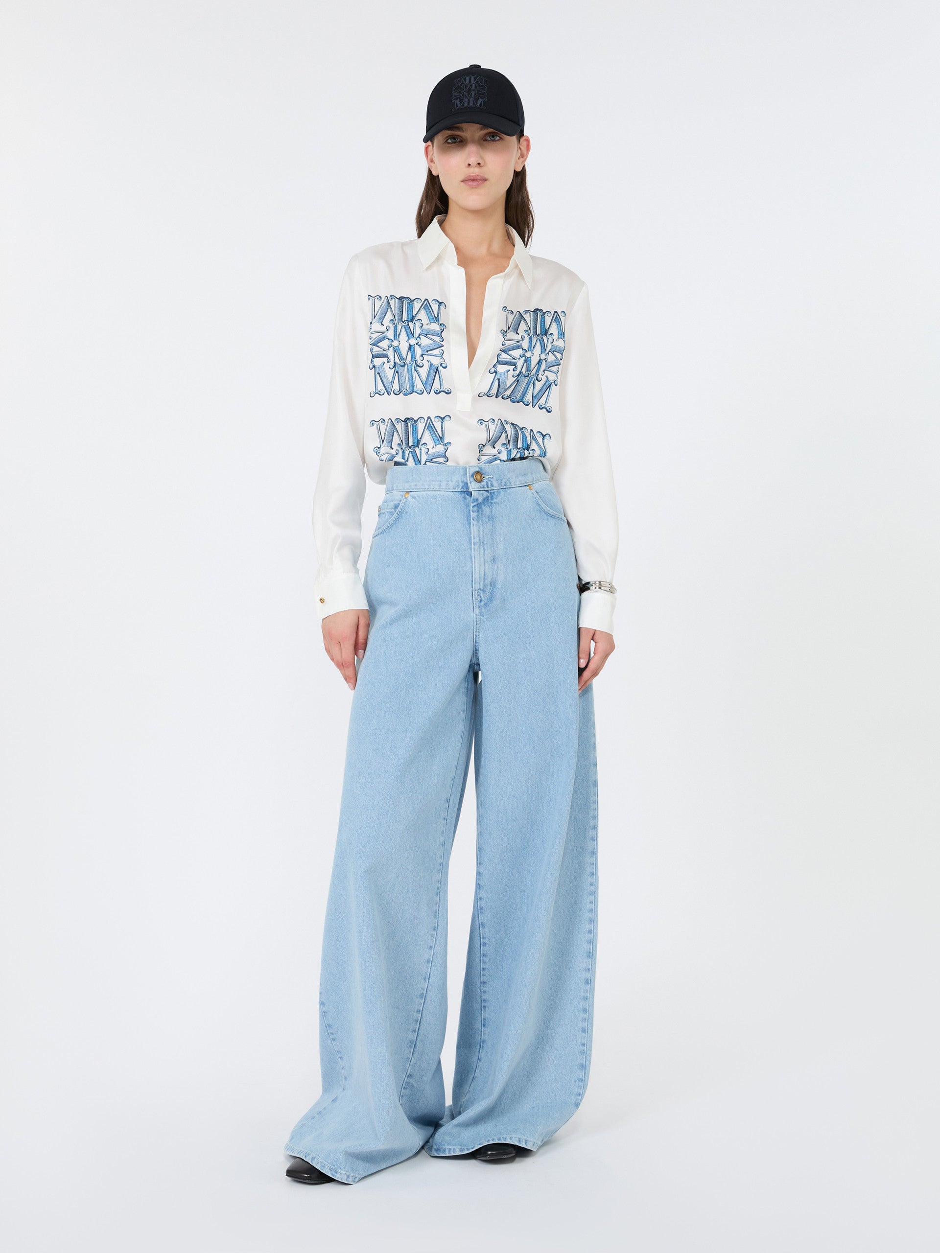 max mara silk print shirt for women
