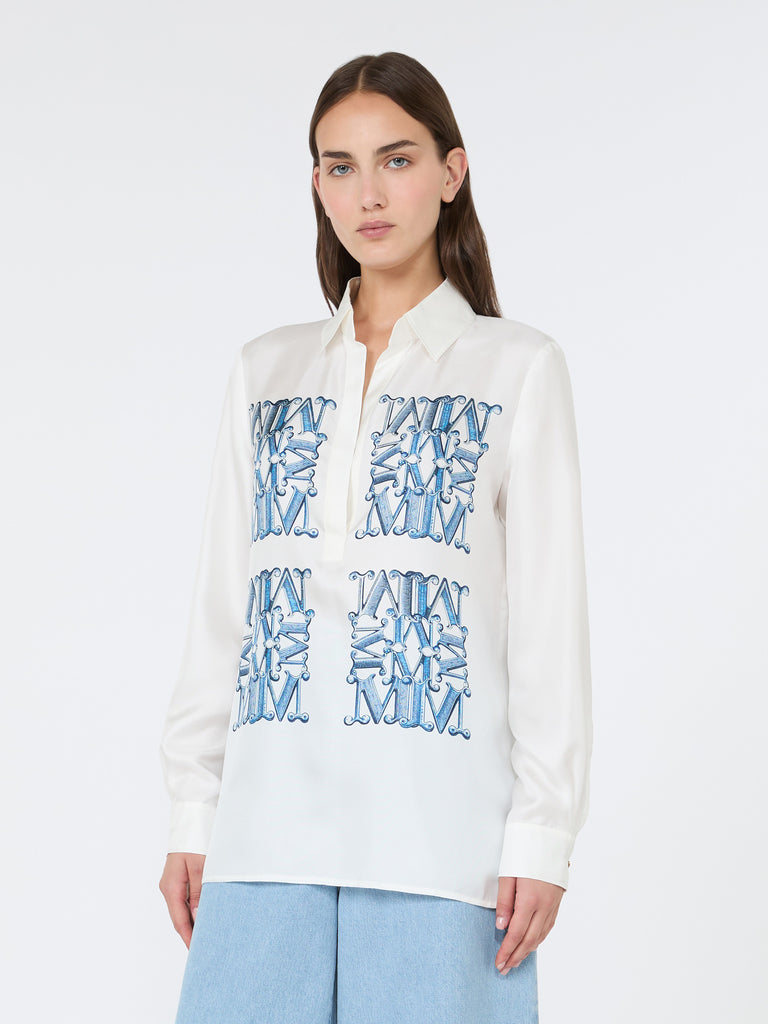 max mara silk print shirt