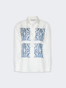 Silk Print Shirt for Women - Ocean - Max Mara UAE