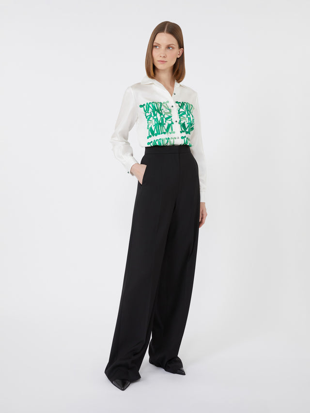 Silk print shirt