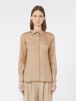 Silk Canvas Shirt for Women - Sand - Max Mara UAE