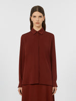 Heavy Silk Shirt for Women - Raspberry - Max Mara UAE