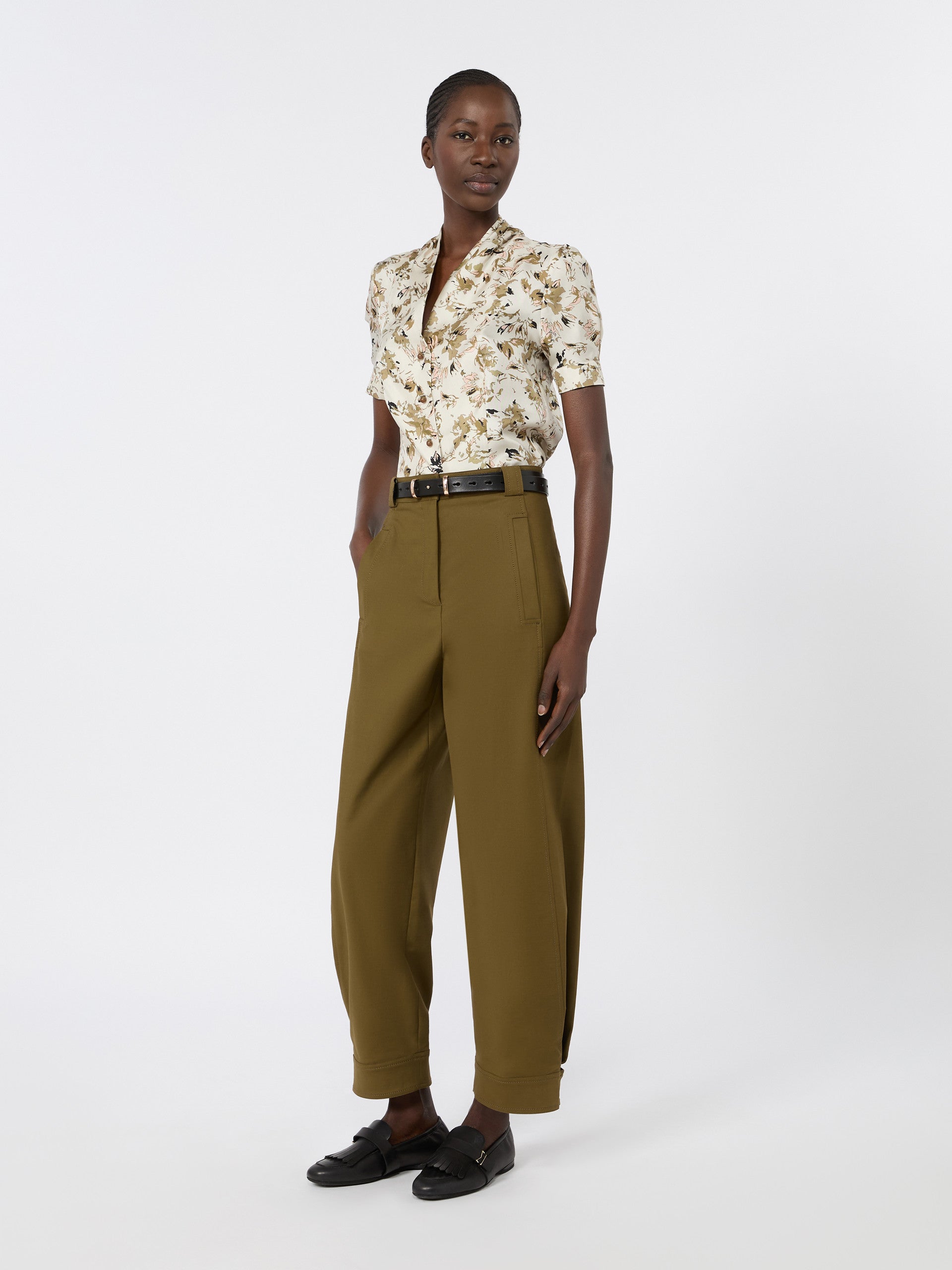 max mara printed silk twill shirt for women
