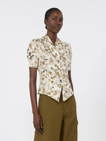 max mara printed silk twill shirt for women