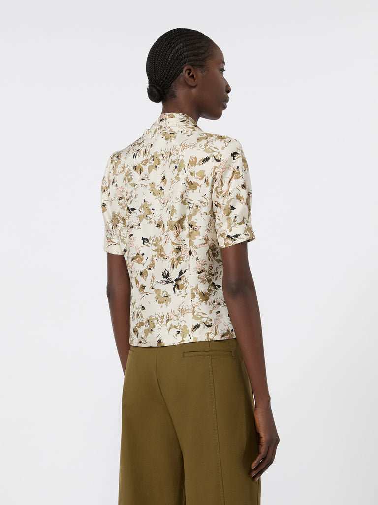 max mara printed silk twill shirt