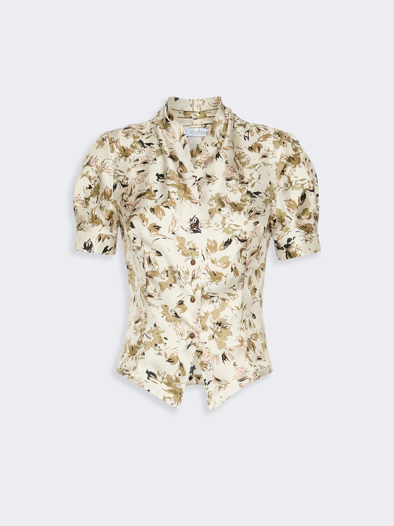 max mara printed silk twill shirt