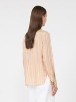 max mara stripe-print silk shirt for women