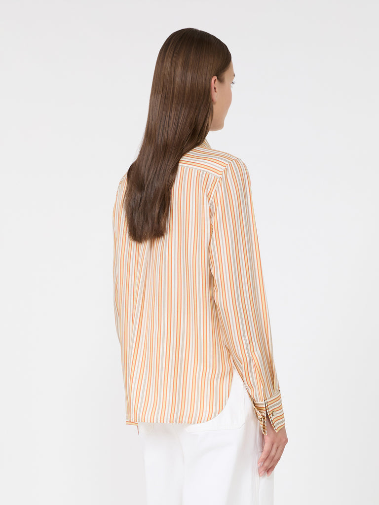 max mara stripe-print silk shirt