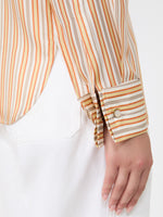 max mara stripe-print silk shirt for women