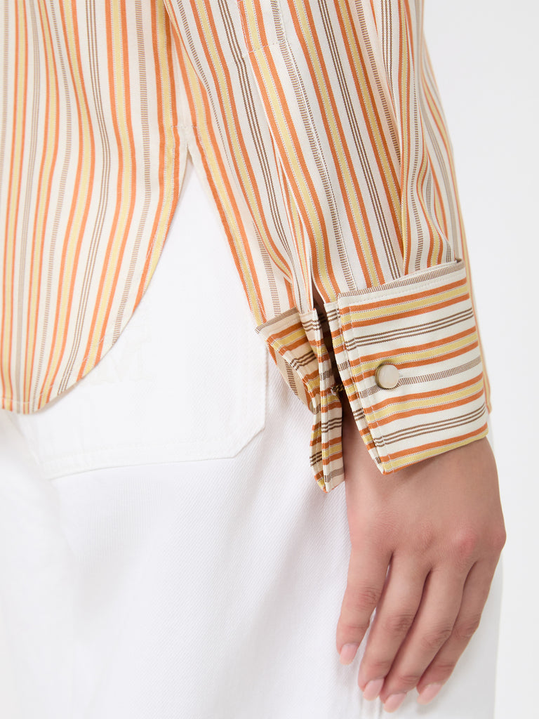 max mara stripe-print silk shirt