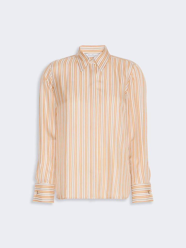 max mara stripe-print silk shirt