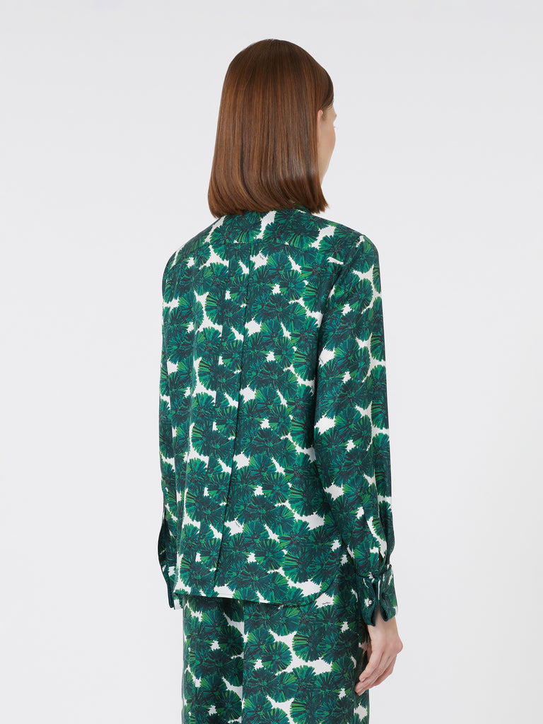 max mara mannish printed silk shirt
