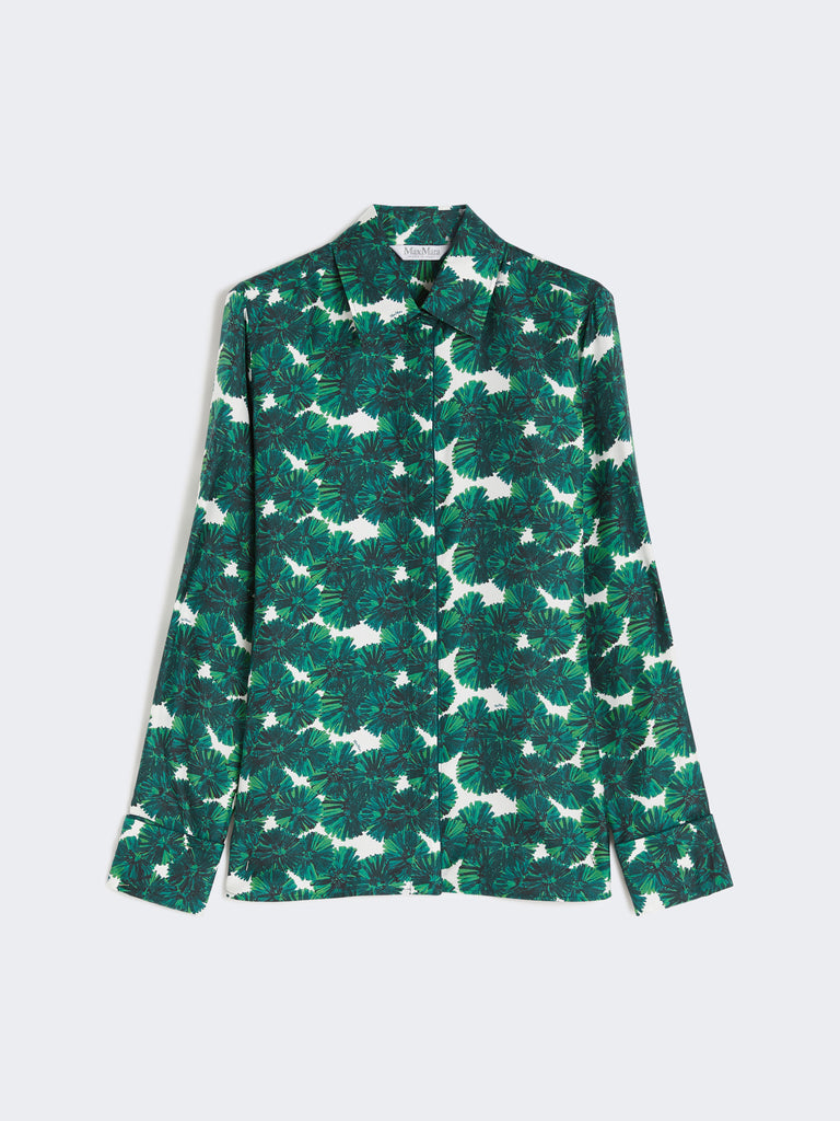 max mara mannish printed silk shirt