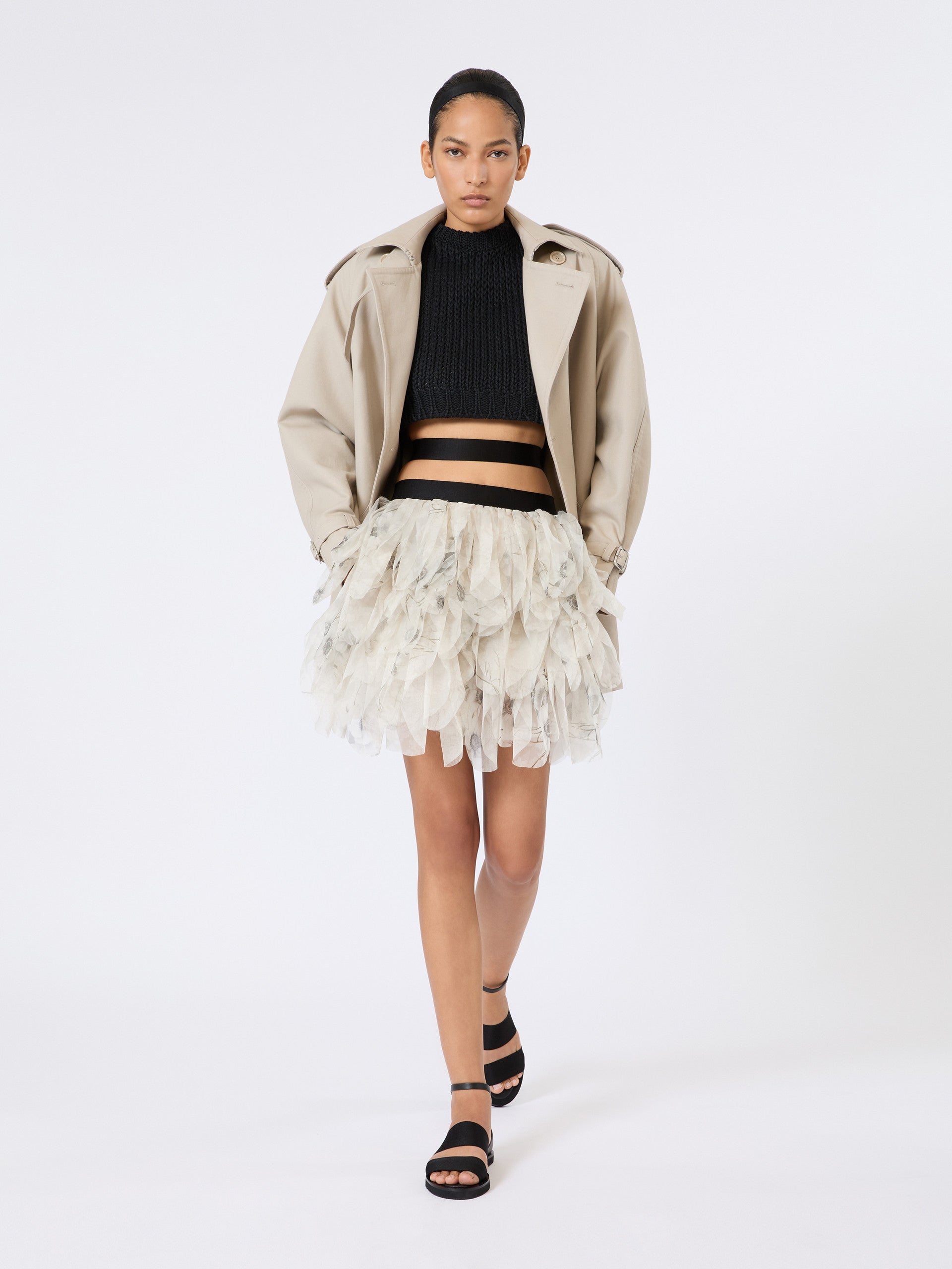 max mara short cotton duster coat for women