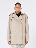 max mara short cotton duster coat for women
