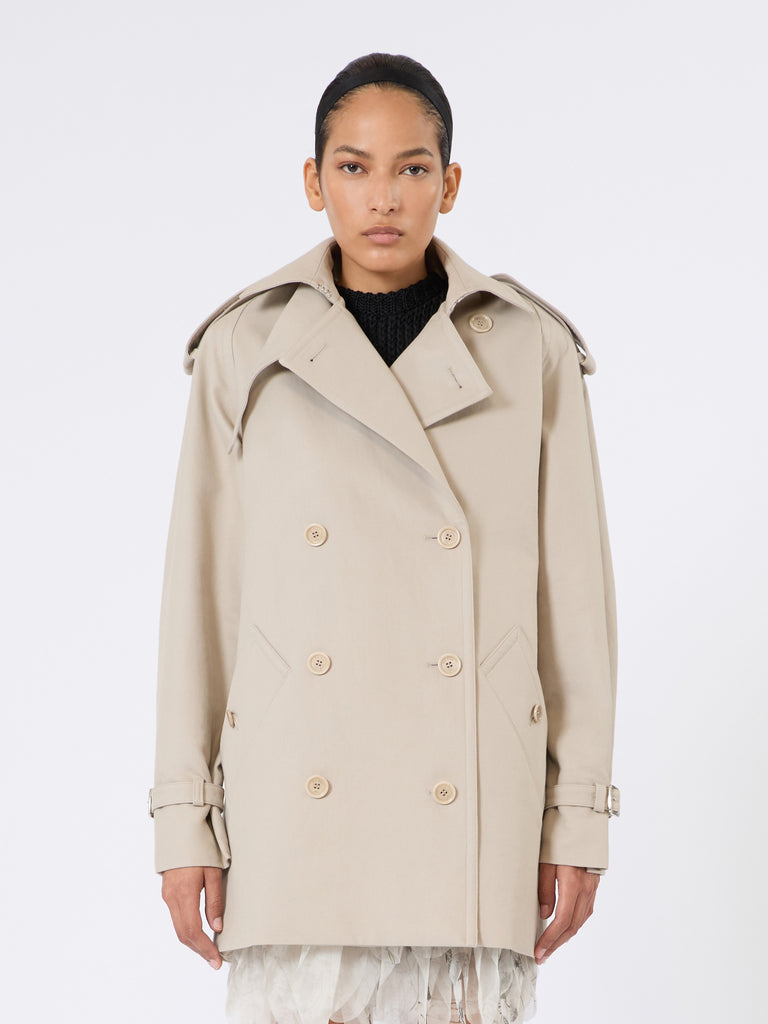 max mara short cotton duster coat
