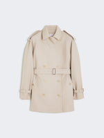 max mara short cotton duster coat for women