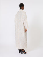max mara double-breasted overcoat in fil coupÃ© jacquard for women