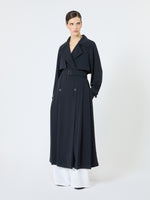 max mara double-breasted compact cady trench coat for women