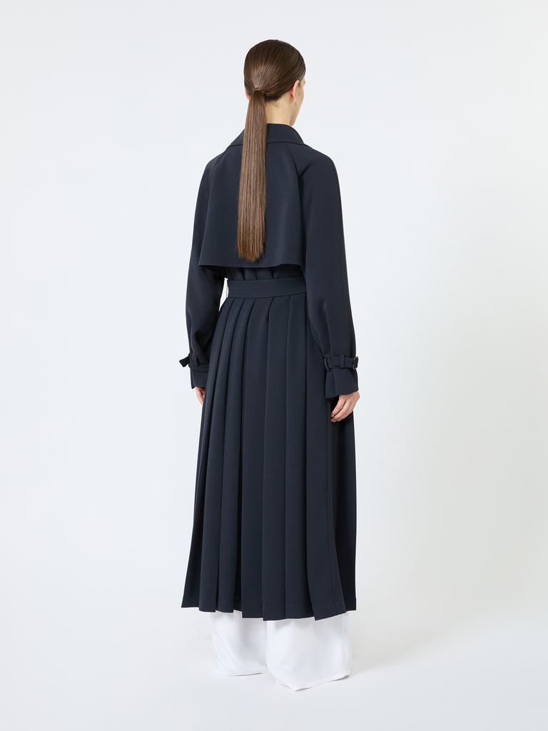 max mara double-breasted compact cady trench coat