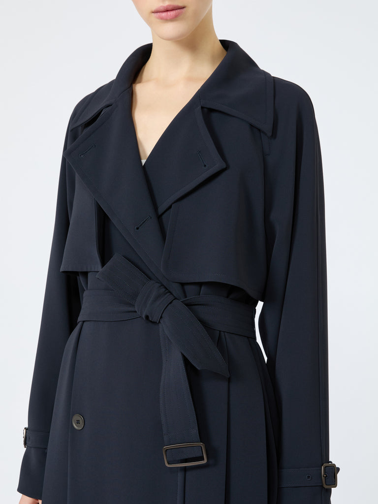 max mara double-breasted compact cady trench coat