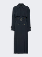 max mara double-breasted compact cady trench coat for women