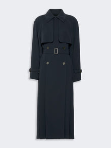 max mara double-breasted compact cady trench coat for women