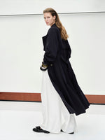 max mara double-breasted compact cady trench coat for women