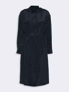 Silk Crepe De Chine Overcoat for Women - Ultramarine - Max Mara UAE