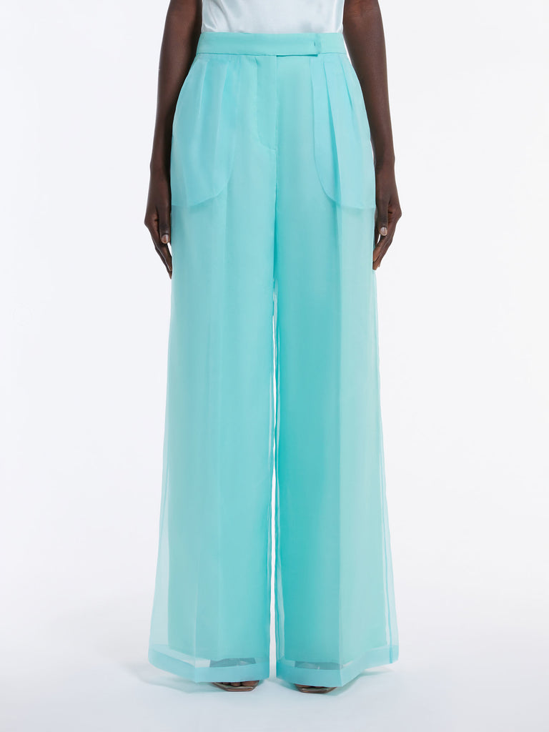 Silk organza trousers