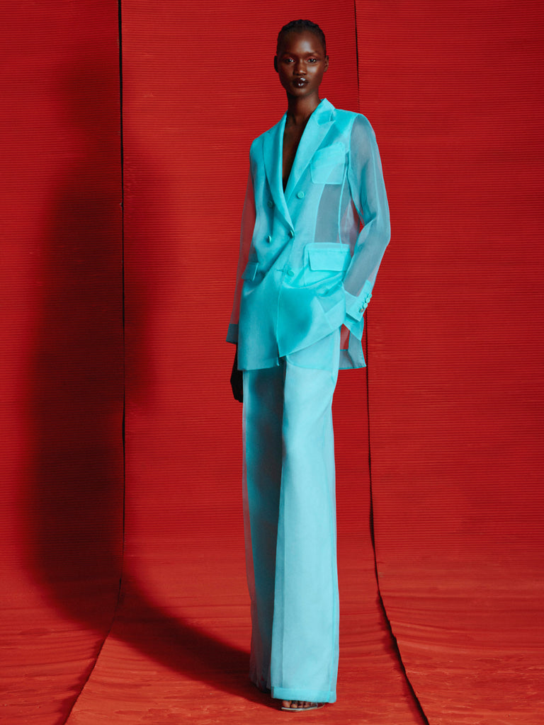 Silk organza trousers