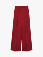 Gabardine Wool Trousers for Women - Red - Max Mara UAE