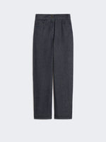 Denim-Look Cotton Trousers for Women - Midnightblue - Max Mara UAE